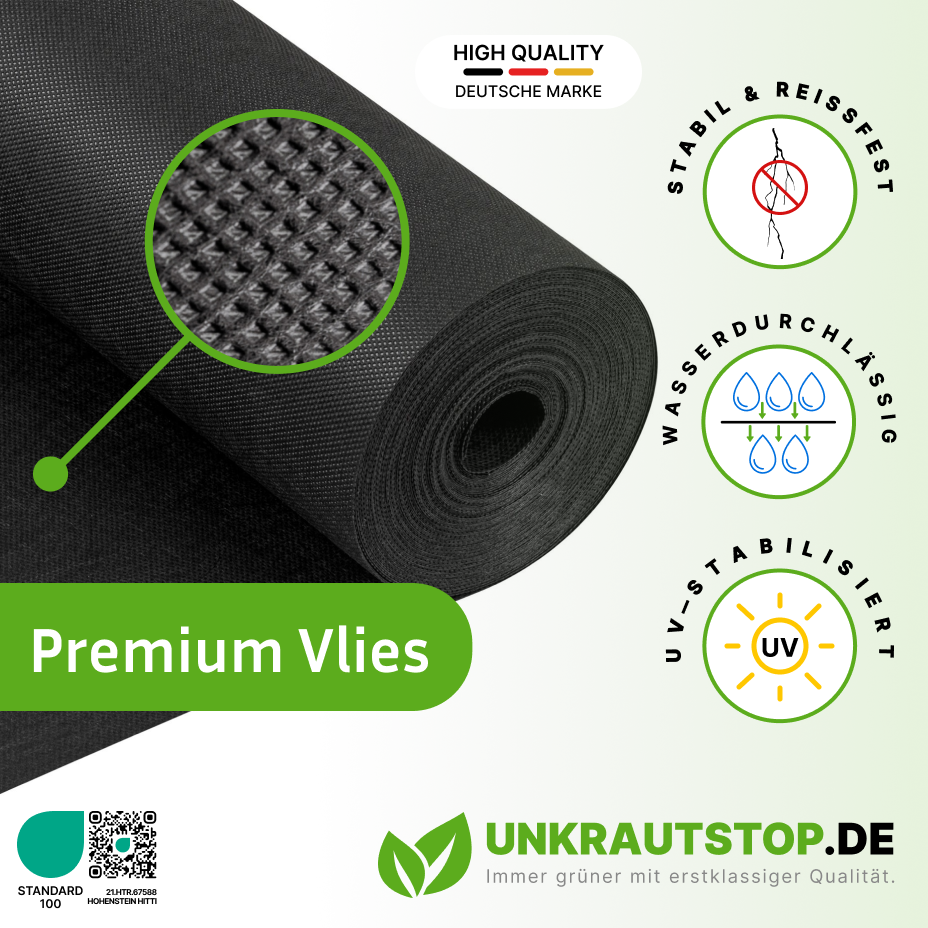 Unkrautvlies Gartenvlies Bodengewebe Unkrautfolie Mulchvlies, 100g/m², 0,8m, 250m Unkrautvlies Gartenvlies Bodengewebe Unkrautfolie Mulchvlies, 100g/m², 0,8m, 250m