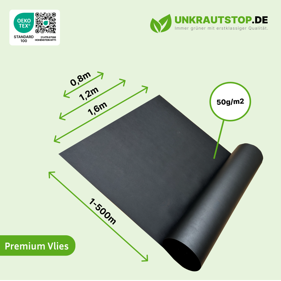 Unkrautvlies Gartenvlies Bodengewebe Unkrautfolie Mulchvlies, 100g/m², 0,8m, 250m Unkrautvlies Gartenvlies Bodengewebe Unkrautfolie Mulchvlies, 100g/m², 0,8m, 250m